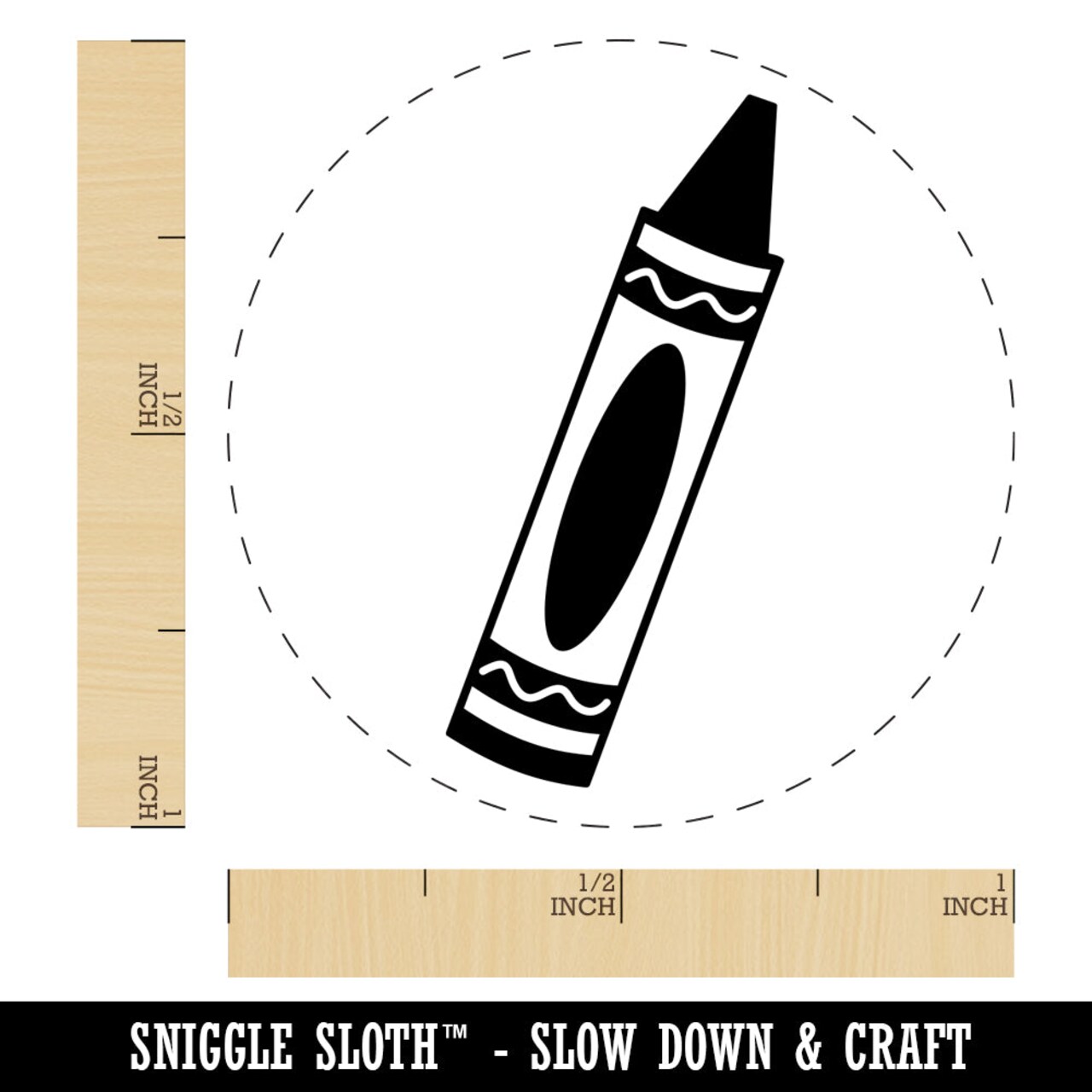 Coloring Crayon Self-Inking Rubber Stamp for Stamping Crafting Planners